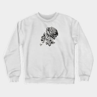 Black Rose Flower Crewneck Sweatshirt